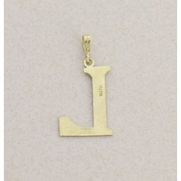 Pendant Only 10k Yellow Gold Letter L Initial Monogram Pendant - Picture 7 of 7